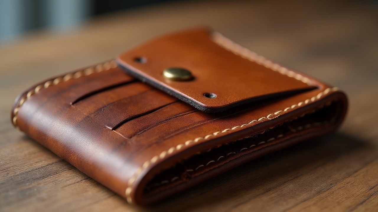 Custom leather wallet preview